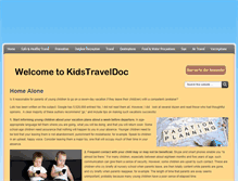 Tablet Screenshot of kidstraveldoc.com